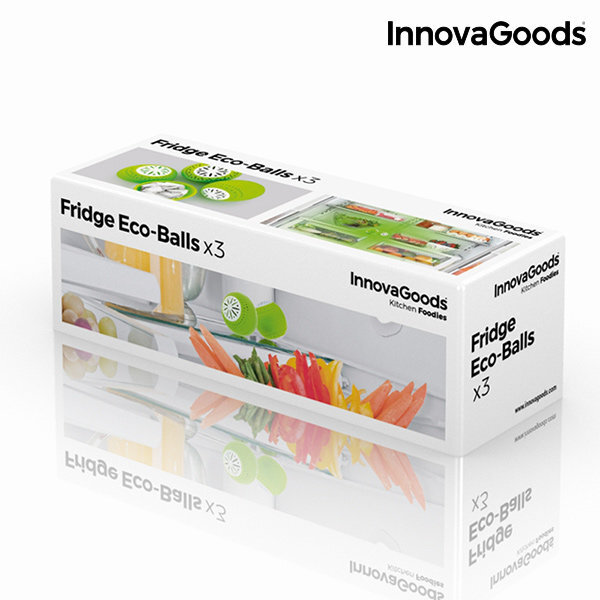 InnovaGoods gaivūs šaldytuvo kamuoliukai, 3 vnt. kaina ir informacija | Valikliai | pigu.lt