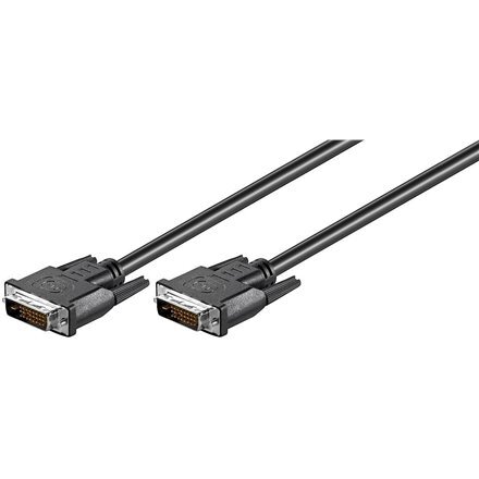 Goobay, 93573 DVI-D male Dual-Link, 1.8 m kaina ir informacija | Kabeliai ir laidai | pigu.lt
