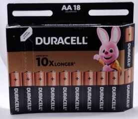 Duracell AA / LR6 / MN1500 LR6 1.5V baterijos (18vnt) kaina ir informacija | Elementai | pigu.lt