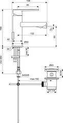 Смеситель для биде Ideal Standard Gio, с нижним клапаном цена и информация | Смесители | pigu.lt