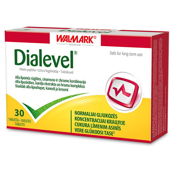 Maisto papildas Dialevel, 30 tablečių, MP-408/14 kaina ir informacija | Vitaminai, maisto papildai, preparatai gerai savijautai | pigu.lt