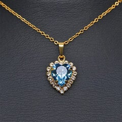 Pakabukas "Vandenyno širdis" (Aquamarine Blue) su Swarovski kristalais kaina ir informacija | Kaklo papuošalai | pigu.lt