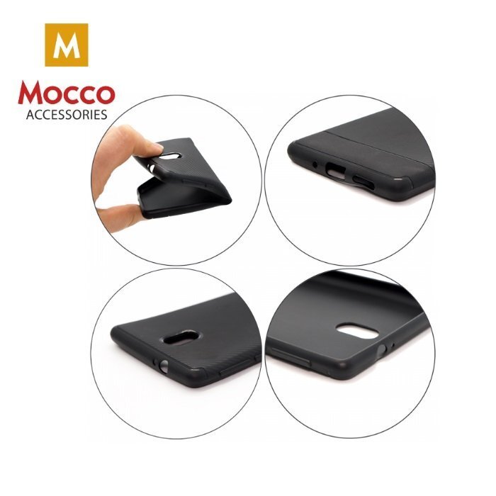 Mocco Carbonic silikoninis nugarėlės dangtelis telefonui Samsung N950 Galaxy Note 8, Juodas цена и информация | Telefono dėklai | pigu.lt