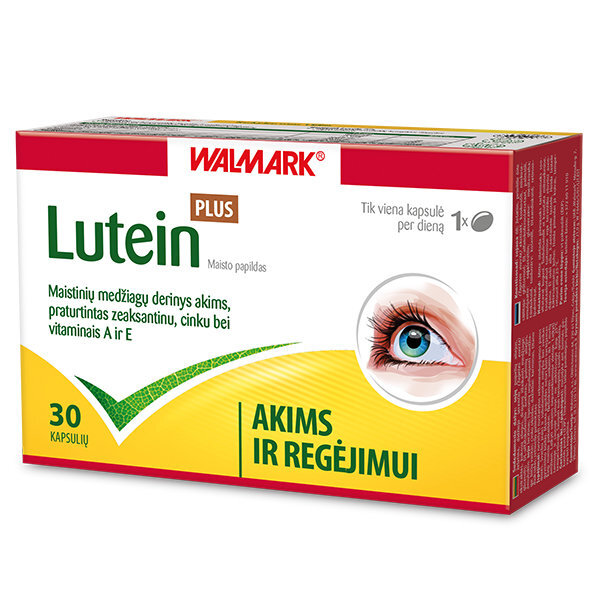 Maisto papildas Lutein Plus, 30 kapsulių цена и информация | Vitaminai, maisto papildai, preparatai gerai savijautai | pigu.lt