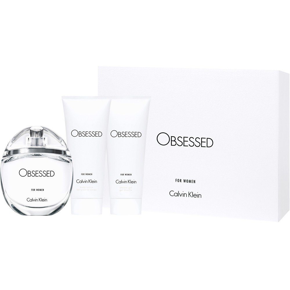 Rinkinys Calvin Klein Obsessed: EDP moterims 100 ml + kūno losjonas 100 ml + dušo želė 100 ml kaina ir informacija | Kvepalai moterims | pigu.lt