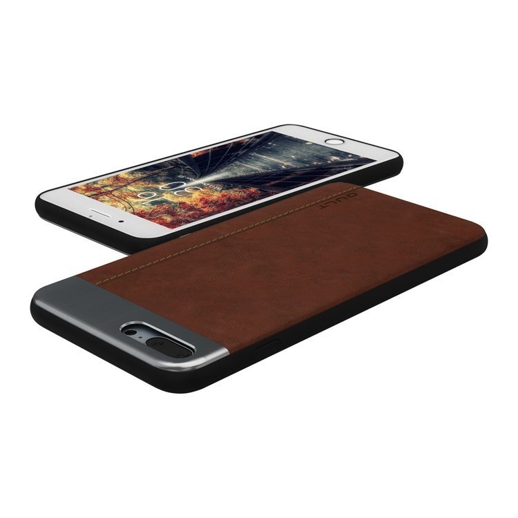 Qult Luxury Slate Back Case Silicone Case for Apple iPhone X Brown kaina ir informacija | Telefono dėklai | pigu.lt