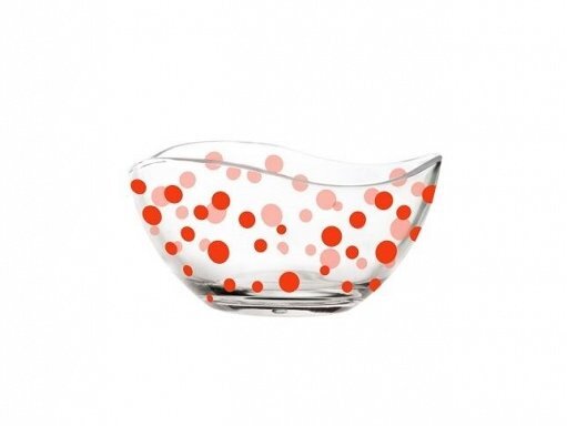 Glasmark salotinė Red DOTS, 12 cm kaina ir informacija | Indai, lėkštės, pietų servizai | pigu.lt