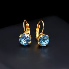 Серьги "Великолепие (Aquamarine Blue)" с кристаллами Swarovski™ цена и информация | Серьги | pigu.lt