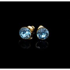 Серьги "Классика (Aquamarine Blue)" с кристаллами Swarovski™ цена и информация | Серьги | pigu.lt