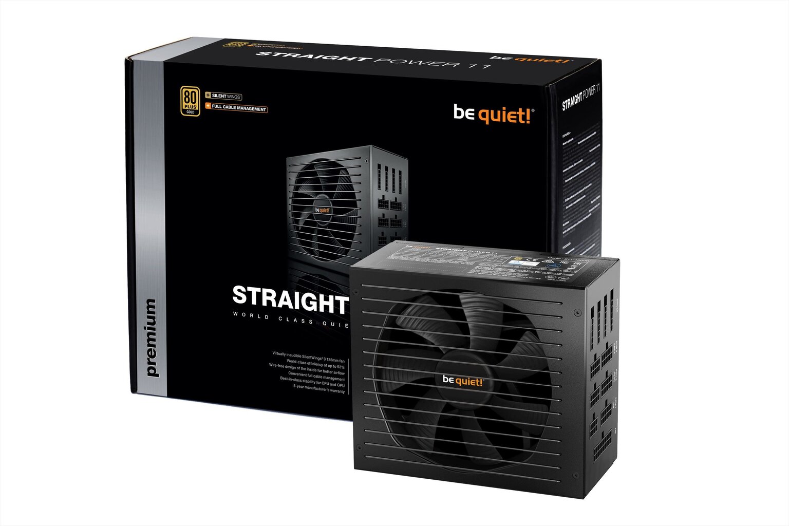 Be Quiet! Straight Power 11 - 850W BN284 kaina ir informacija | Maitinimo šaltiniai (PSU) | pigu.lt