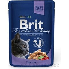 Konservai katėms maišelyje BRIT PREMIUM COD FISH, 100g kaina ir informacija | Brit Premium Gyvūnų prekės | pigu.lt