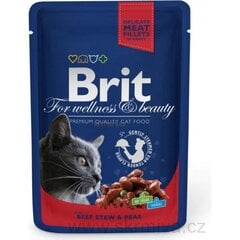 Konservai katėms BRIT PREMIUM Beef Stew&Peas, 100g kaina ir informacija | Brit Premium Gyvūnų prekės | pigu.lt