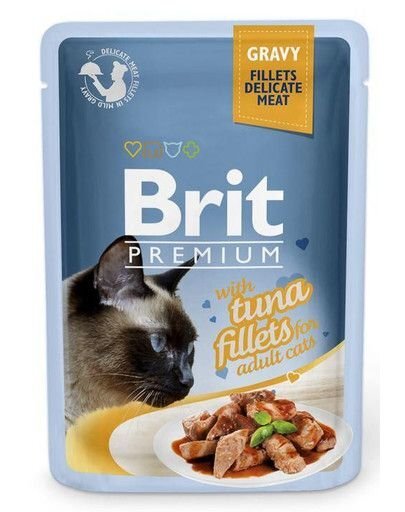 Konservai katėms BRIT PREMIUM Tuna in Gravy, 85g цена и информация | Konservai katėms | pigu.lt