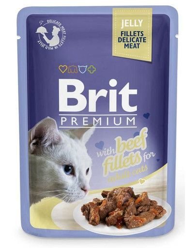 Konservai katėms BRIT PREMIUM Beef in Jelly, 85g цена и информация | Konservai katėms | pigu.lt