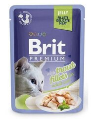 Brit Premium Cat Delicate Trout Fillets in Jelly влажный корм для кошек 85г цена и информация | Brit Premium Товары для животных | pigu.lt