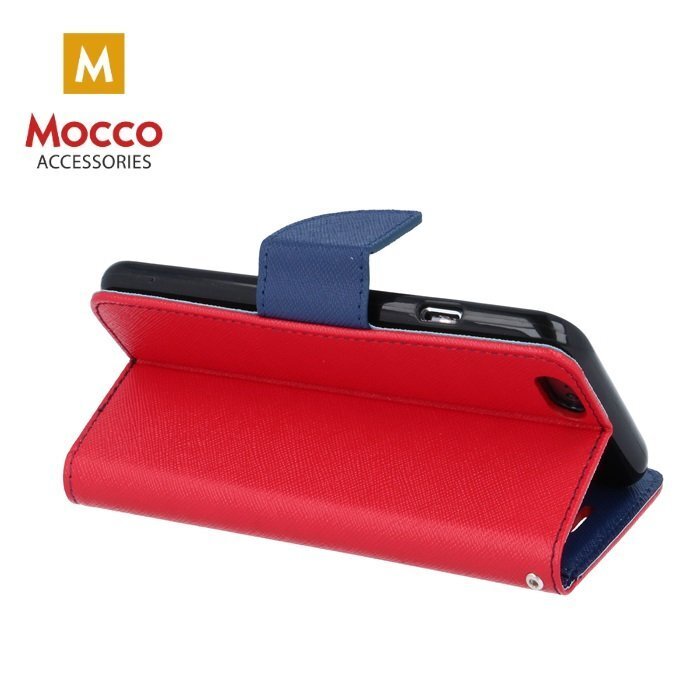 Mocco Fancy Book Case For Samsung A730 Galaxy A8 Plus (2018) Red - Blue kaina ir informacija | Telefono dėklai | pigu.lt