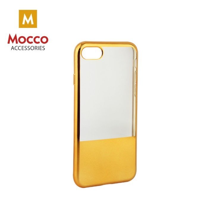 Mocco ElectroPlate Half Silicone Case for Huawei P8 / P9 Lite Gold kaina ir informacija | Telefono dėklai | pigu.lt