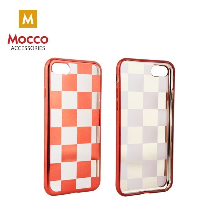 Mocco ElectroPlate Chess Silicone Case for Samsung A320 Galaxy A3 (2017) Red kaina ir informacija | Telefono dėklai | pigu.lt