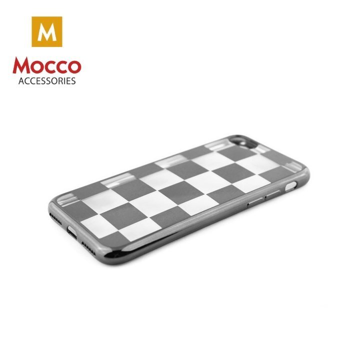 Mocco ElectroPlate Chess Silicone Case for Samsung G950 Galaxy S8 Black kaina ir informacija | Telefono dėklai | pigu.lt