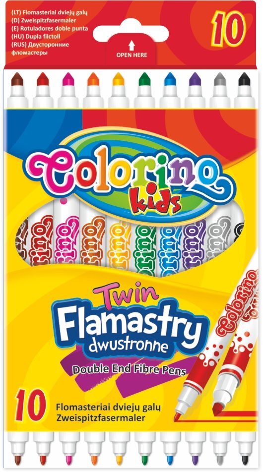 Flomasteriai Colorino Kids, 10 spalvų цена и информация | Piešimo, tapybos, lipdymo reikmenys | pigu.lt