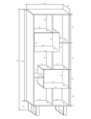 Полка King C, коричневая/белая цена и информация | Полки | pigu.lt