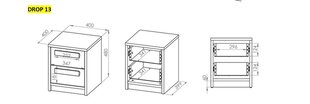 Шкафчик Drop 13, темно-серый цена и информация | ML Meble Детская мебель | pigu.lt