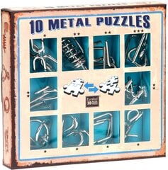 Набор головоломок,10 Metall Puzzle, синий, 473356 цена и информация | Настольные игры, головоломки | pigu.lt