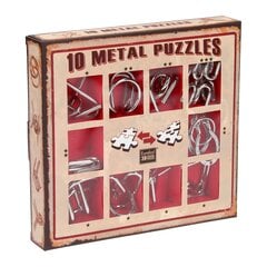 Galvosūkių rinkinys,10 Metall Puzzle, raudonas, 473358 kaina ir informacija | Stalo žaidimai, galvosūkiai | pigu.lt