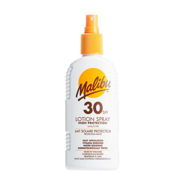 Purškiamas apsauginis losjonas Malibu SPF 30 200 ml цена и информация | Kremai nuo saulės | pigu.lt