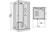 Hidromasažinė dušo kabina Sanplast KN/Space Line-HP 100x100 L kaina ir informacija | Hidromasažinės dušo kabinos | pigu.lt