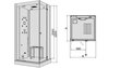 Hidromasažinė dušo kabina Sanplast KN/Space Line-HP 100x100 P kaina ir informacija | Hidromasažinės dušo kabinos | pigu.lt