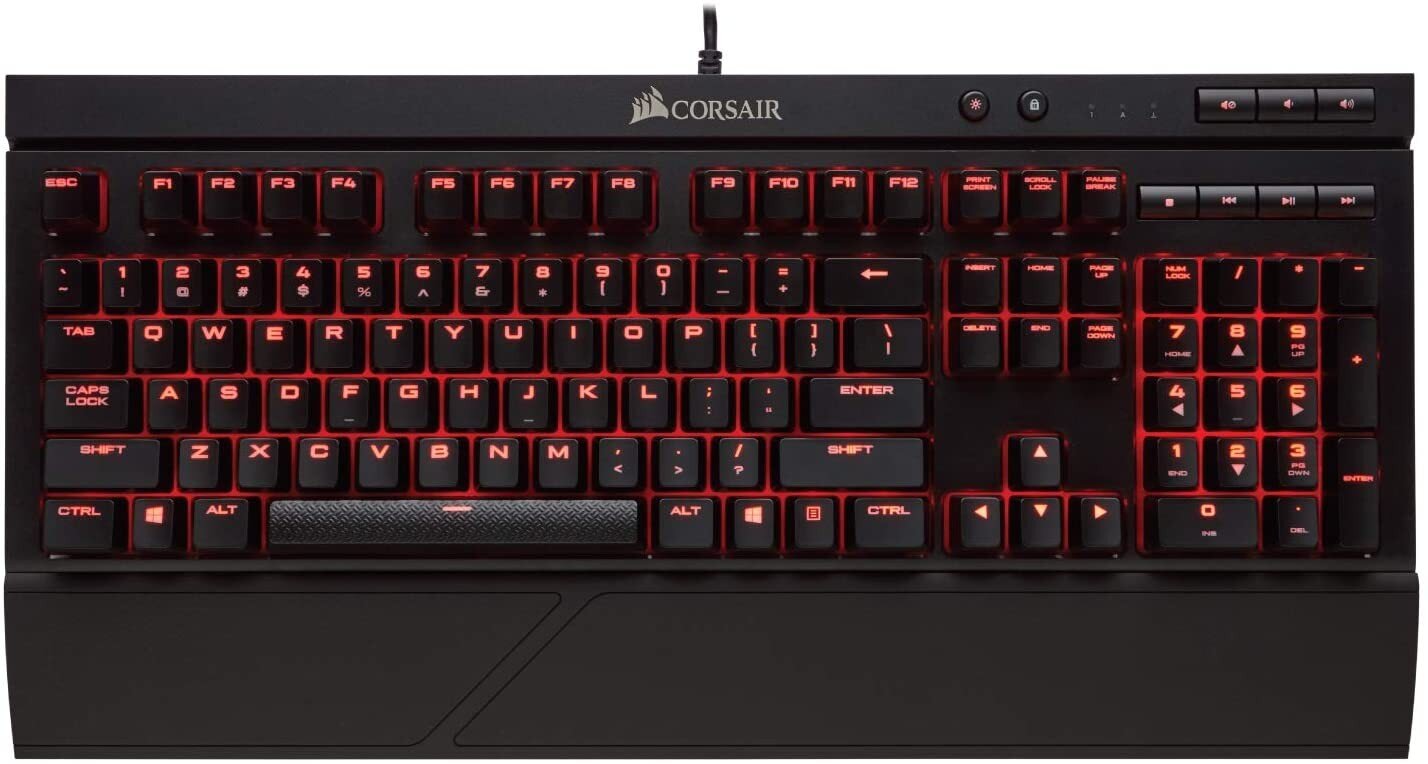 Žaidimų Klaviatūra Corsair Gaming K68 Red LED - US layout - Cherry MX Red Switches цена и информация | Klaviatūros | pigu.lt