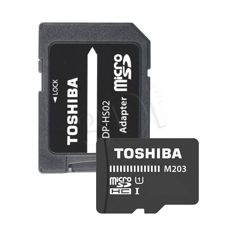 Toshiba microSD 32GB M203, UHS-I U1 +adapter цена и информация | Atminties kortelės telefonams | pigu.lt