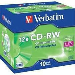 CD-RW Verbatim    10 штук 700 MB 12x цена и информация | Охлаждающие подставки и другие принадлежности | pigu.lt