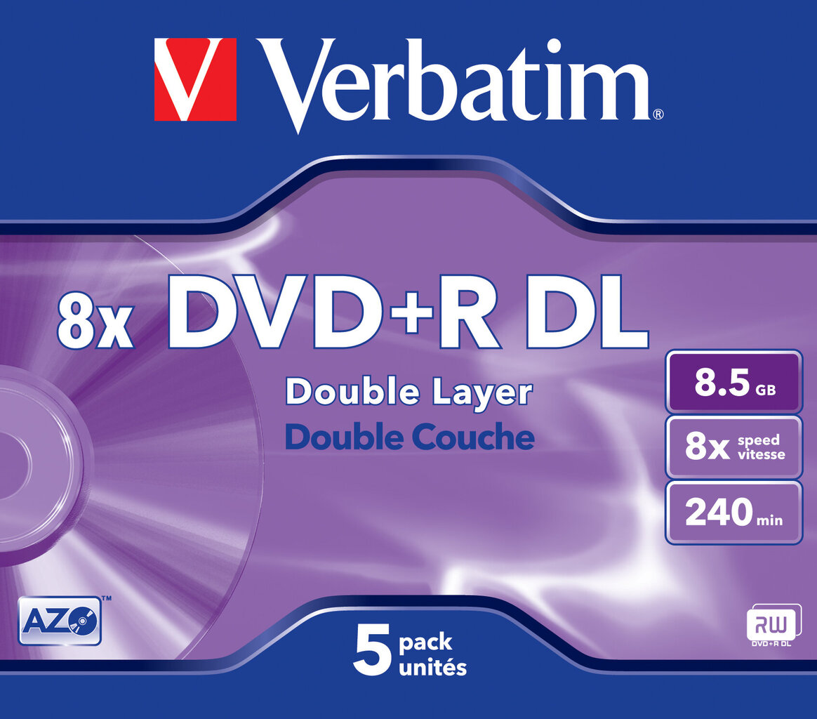 DVD diskai Verbatim 43541 kaina ir informacija | Vinilinės plokštelės, CD, DVD | pigu.lt