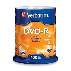 Verbatim DVD-R 4,7GB 16 x100, 43549 kaina ir informacija | Vinilinės plokštelės, CD, DVD | pigu.lt