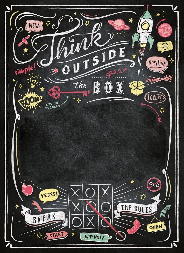 Dėlionė Black Board "Think Outside The Box" Clementoni, 1000 d. цена и информация | Dėlionės (puzzle) | pigu.lt