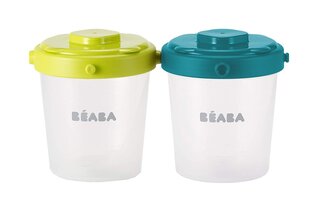 Sujungiami maisto laikymo indeliai Beaba Blue Green 6 vnt, 200 ml цена и информация | Детская посуда, контейнеры для молока и еды | pigu.lt