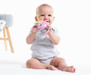 Sensorinė spiralė-barškutis Tiny Love Inspiral Ball Pink kaina ir informacija | Žaislai kūdikiams | pigu.lt