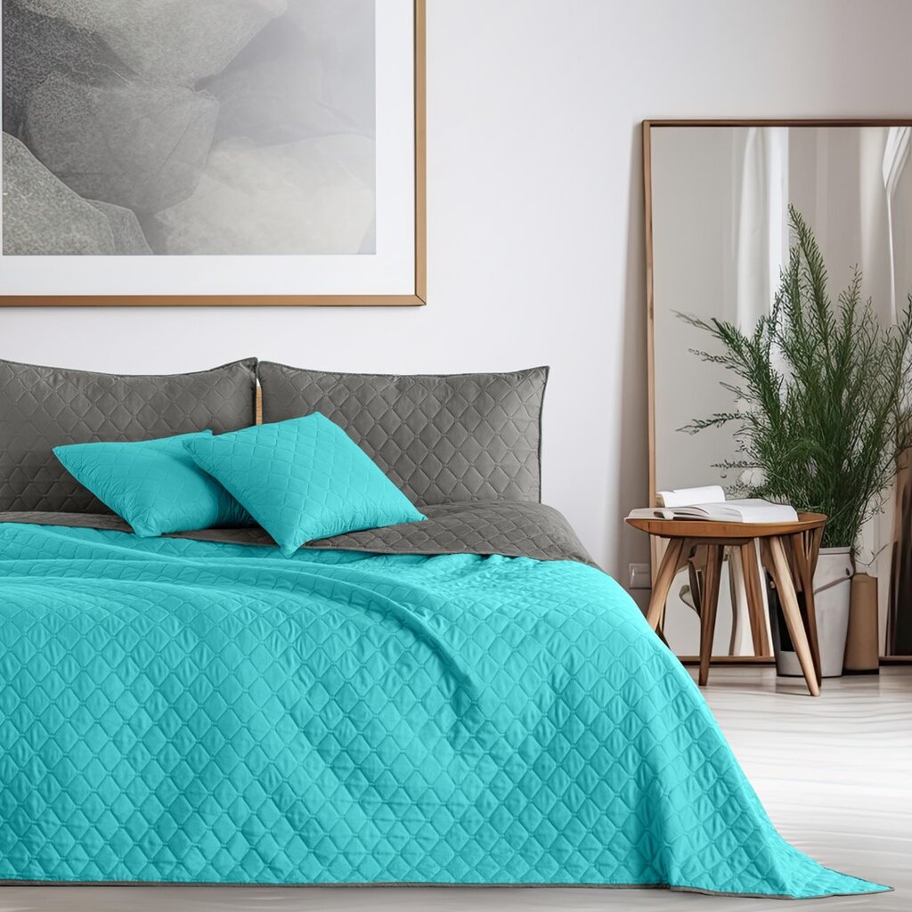 Dvipusė lovatiesė Axel Turquoise Steel, 170x210 cm цена и информация | Lovatiesės ir pledai | pigu.lt