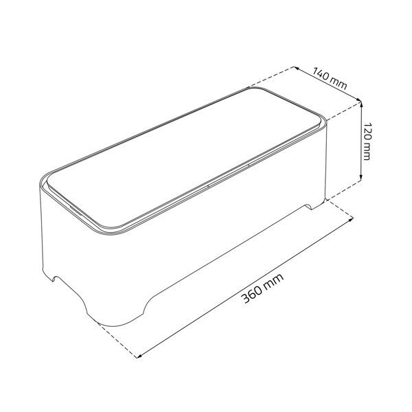 Curver dėžė laidams E-Box, 36x14x12 cm kaina ir informacija | Daiktadėžės | pigu.lt