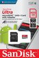 Atminties kortelė Sandisk 400GB Ultra Android microSDXC + SD Adapter + Memory Zone App 100MB/s A1 Class 10 UHS-I kaina ir informacija | Atminties kortelės telefonams | pigu.lt