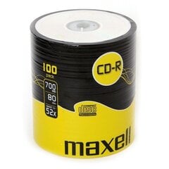 CD-R diskai Maxell, 700MB, 52X, 80min., 100 vnt. kaina ir informacija | Vinilinės plokštelės, CD, DVD | pigu.lt