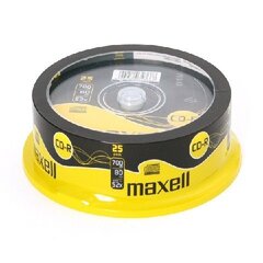 CD-R диски MAXELL, 700МБ, 52Х, 80 мин., 25 шт., в стопке цена и информация | Виниловые пластинки, CD, DVD | pigu.lt