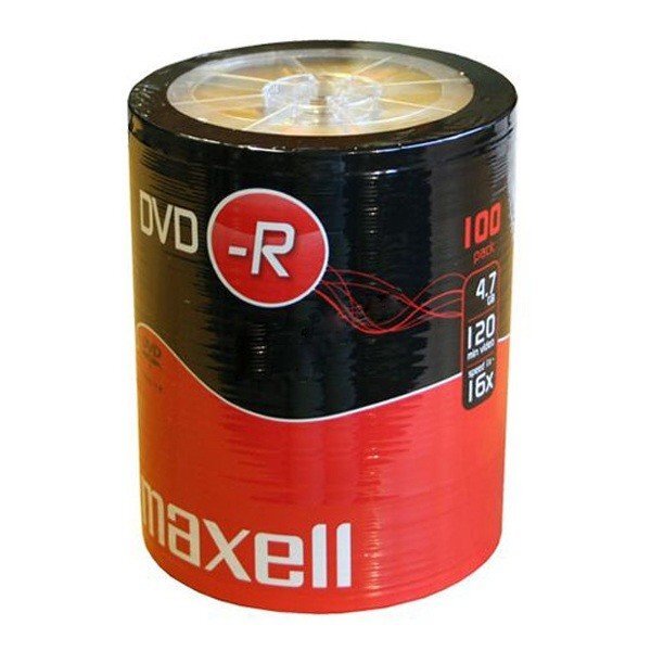 DVD-R diskai MAXELL, 4,7GB, 16X, 120 min., 100 vnt. цена и информация | Vinilinės plokštelės, CD, DVD | pigu.lt