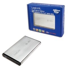 Корпус внешнего жесткого диска LogiLink 2,5 дюйма S-ATA USB 3.0, алюминий, серебристый цена и информация | Logilink Компьютерная техника | pigu.lt