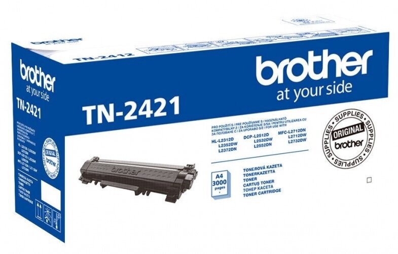 Lazerinio spausdintuvo kasetė Brother TN2421, juoda kaina ir informacija | Kasetės lazeriniams spausdintuvams | pigu.lt