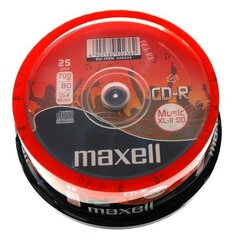 Maxell CD-R Music 700MB XL II cake 25   (628529.40) цена и информация | Охлаждающие подставки и другие принадлежности | pigu.lt