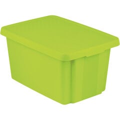 Ящик с крышкой Essentials 45л 40x57x30cм, зеленая цена и информация | Тумба с ящиками Versa | pigu.lt