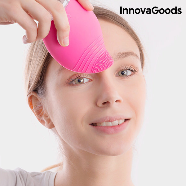 InnovaGoods įkraunamas veido valymo šepetėlis ir masažuoklis kaina ir informacija | Makiažo šepetėliai, kempinėlės | pigu.lt
